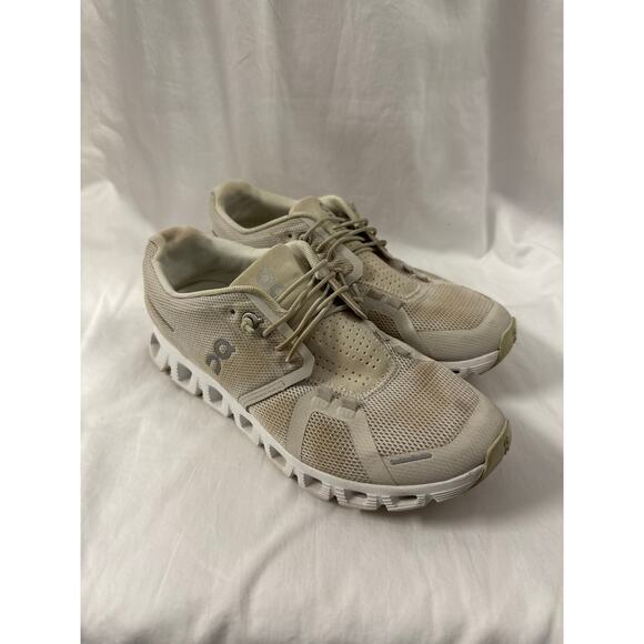 On Cloud 6 White Gray Lace Sneakers Sz 6/EU37 (as is) GS - Picture 2 of 8